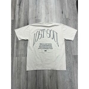 2023 NF Lost Soul Crossroads Quote Double Sided Rap Tee Size Large